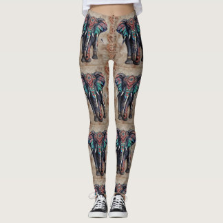 Indische Design Elephant Leggings