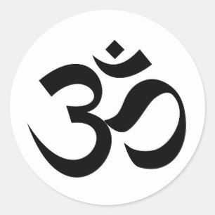 Indische dharmische religie, symbool: mantra Hindu Ronde Sticker