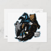 Indische dieren en dieren briefkaart (Voorkant / Achterkant)