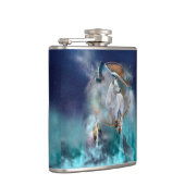 Indische dreamcatcher en etnische stammenwolf heupfles (Rechts)