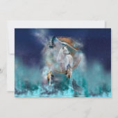 Indische dreamcatcher en etnische stammenwolf kaart (Achterkant)