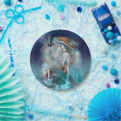 Indische dreamcatcher en etnische stammenwolf papieren bordje (Feest)