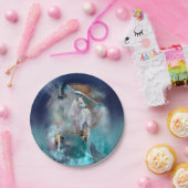 Indische dreamcatcher en etnische stammenwolf papieren bordje (Feest)