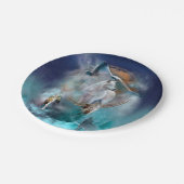 Indische dreamcatcher en etnische stammenwolf papieren bordje (Gekanteld)