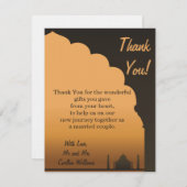 Indische Droom Bruiloft Flat Bedankkaartje Kaart (Voorkant / Achterkant)