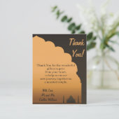 Indische Droombruiloft Plat Bedankkaartje Kaart (Staand voorkant)