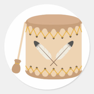 Indische drum ronde sticker