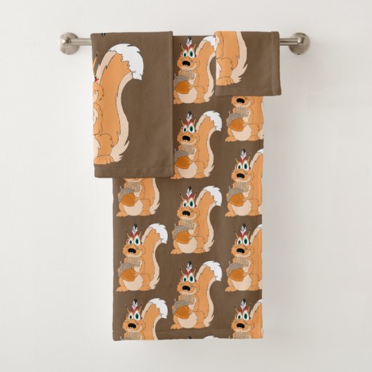 Indische eekhoorn met Nut Bad Handdoek (Insitu)