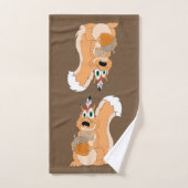 Indische eekhoorn met Nut Bad Handdoek (Handdoek)