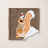 Indische eekhoorn met Nut Bad Handdoek (Wasdoekje)