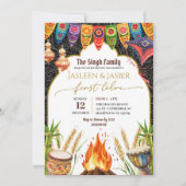 Indische eerste Lohri bruiloft vreugdevuur Kaart (Voorkant)