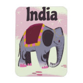 Indische Elephant vintage poster print. Magneet (Verticaal)