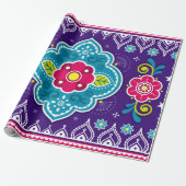 Indische en Pakistaanse truckerkunst naadloos in h Cadeaupapier (Uitgerold)