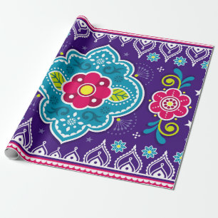 Indische en Pakistaanse truckerkunst naadloos in h Cadeaupapier