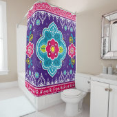 Indische en Pakistaanse truckerkunst naadloos in h Douchegordijn (In situ)