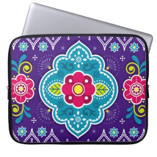 Indische en Pakistaanse truckerkunst naadloos in h Laptop Sleeve