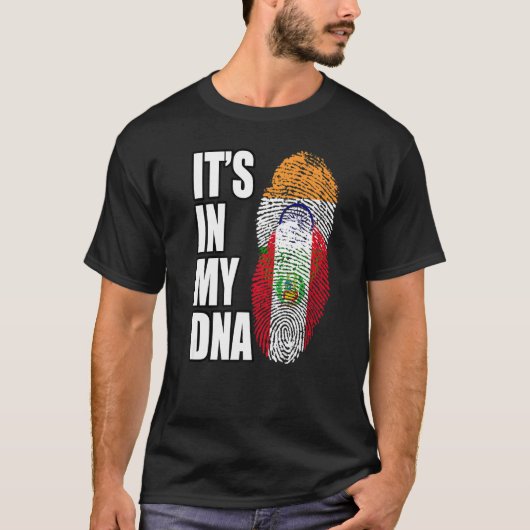 Indische en Peruaanse Mix DNA-vlag T-shirt (Voorkant)