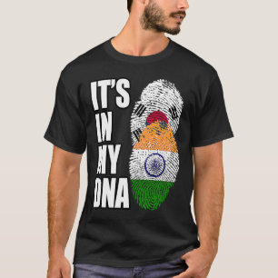 Indische en Zuid-Koreaanse vlag voor het behoud va T-shirt