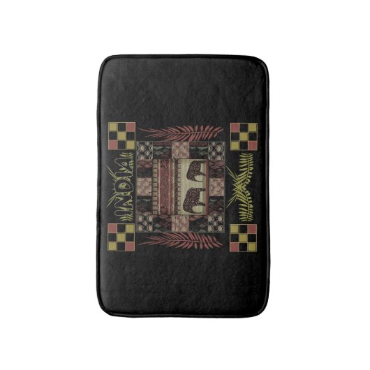 Indische etnische patchwork-olifanten badmat (Voorkant Verticaal)