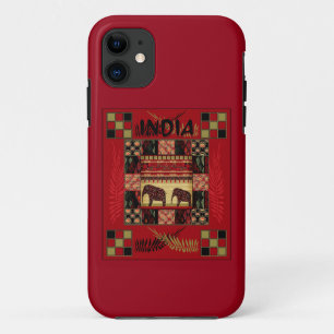 Indische etnische patchwork-olifanten Case-Mate iPhone case