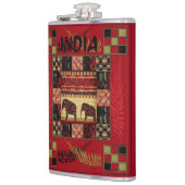 Indische etnische patchwork-olifanten heupfles (Links)