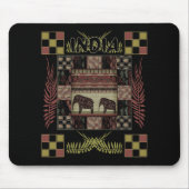 Indische etnische patchwork-olifanten muismat (Voorkant)