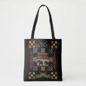 Indische etnische patchwork-olifanten tote bag (Voorkant)