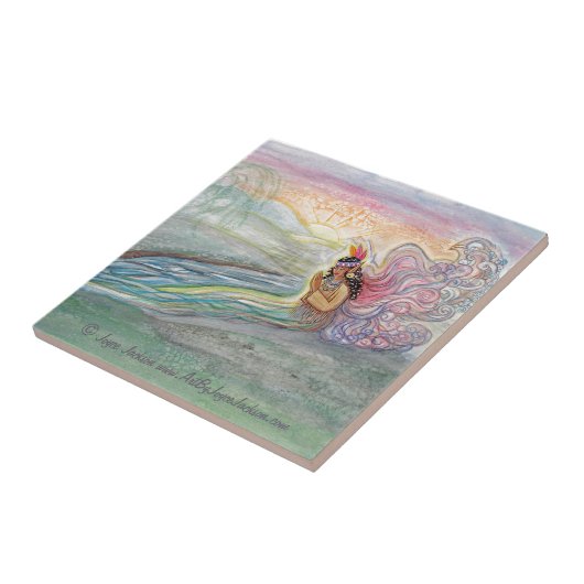 Indische Fairy Ceramic Tile Tegeltje (Zijkant)