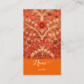 Indische floraal - elegant script visitekaartje (Voorkant)