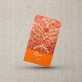 Indische floraal - elegant script visitekaartje