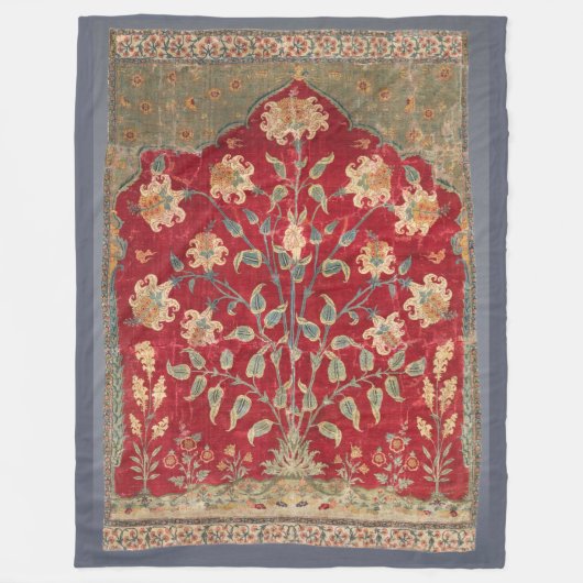 Indische Floral Rug 17e eeuw Fine Art Fleece Deken (Voorkant)