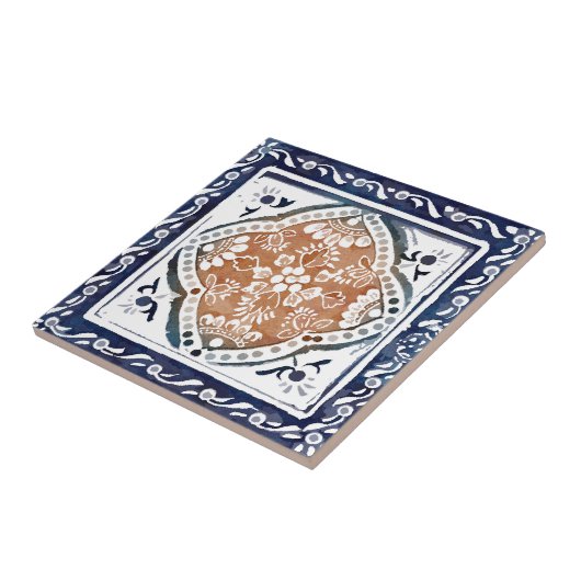 Indische Floral Tile 1 Tegeltje (Zijkant)