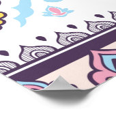 Indische florale paisley medallion. Ethnic Ma Poster (Hoek)