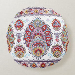 Indische florale paisley medallion. Ethnic Ma Rond Kussen