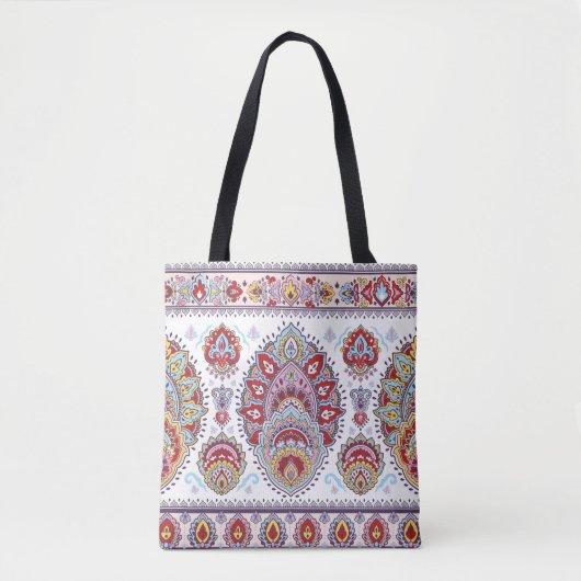 Indische florale paisley medallion. Ethnic Ma Tote Bag (Voorkant)