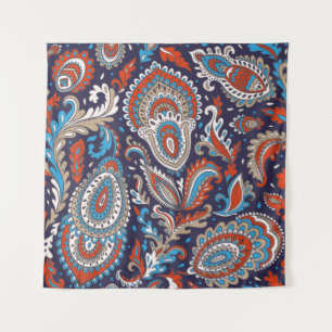 Indische florale paisley medallion. Ethnic Ma Wandkleed