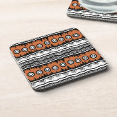 Indische geografische bruine toon-stapes bier onderzetter (Linkerzijde)