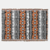 Indische geografische bruine toon-stapes deken (Voorkant)