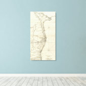 Indische geografische kaart canvas afdruk (Insitu (Houten vloer))