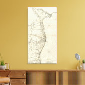 Indische geografische kaart canvas afdruk (Insitu (Woonkamer))