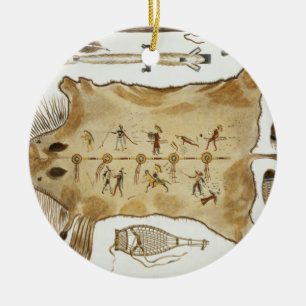 Indische gereedschap en wapens, bord 21 van deel 2 keramisch ornament
