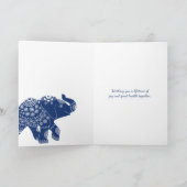 Indische Gewaardeerde Olephants persoonlijke bruil Kaart (Binnen)