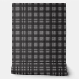 Indische Gingham - Aantrekkelijk Zwart Behang