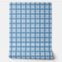 Indische Gingham - Blauwe Bes Zachtblauw