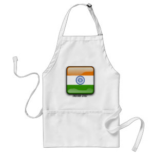 Indische glanzende vlag standaard schort