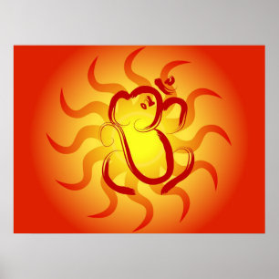 Indische God Ganesha - Poster
