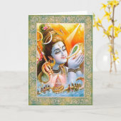 Indische Goden/Lord Shiva - Wenskaart Kaart (Gele Bloem)