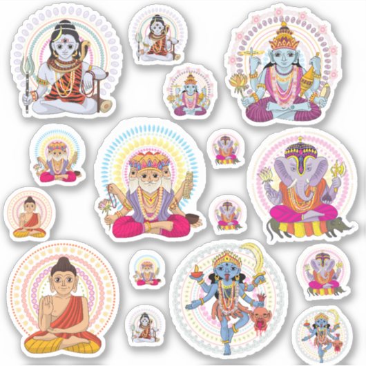 Indische goden sticker (Voorkant)