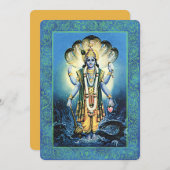 Indische goden/Vishnu - Uitnodiging Kaart (Voorkant / Achterkant)