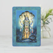 Indische goden/Vishnu - Uitnodiging Kaart (Staand voorkant)